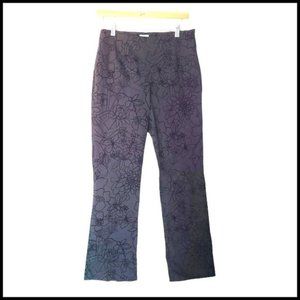 Think Tank Black Floral Flare Pants‎ size 6 High Rise